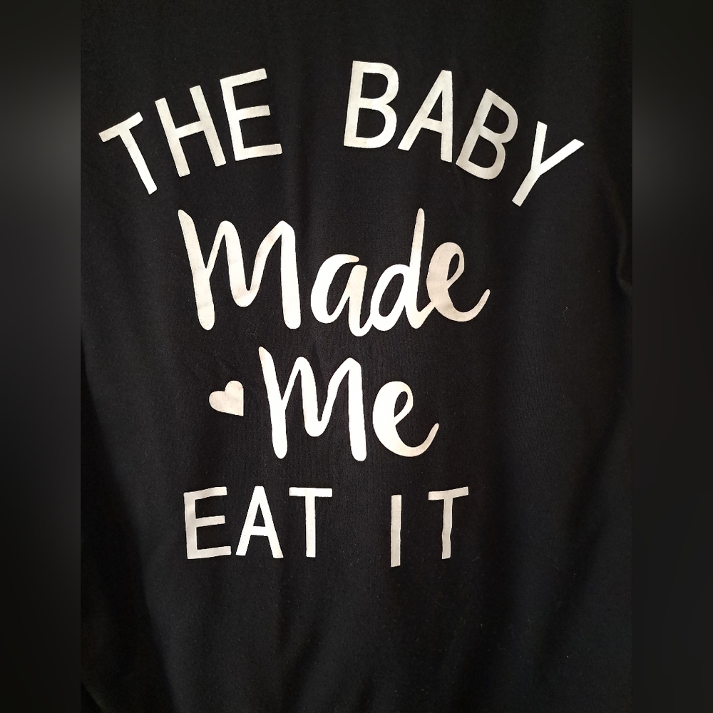 Maternity Black "The Baby Made Me Eat It" Tee